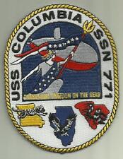 USS COLUMBIA SSN 771 U.S NAVY PATCH SUBMARINE SAILOR SOLDIER TORPEDO PEARL HRBR picture
