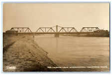 c1940's Old International Bridge Matamoros Mexico RPPC Photo Postcard picture
