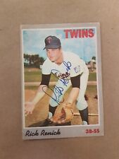 Rick Renick Twins Autograph Photo SPORTS signed Baseball card MLB TCG 1970 picture