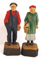 1950's Canadian, Eleve Andre Bourgault, Carved Wood, Folk Art Figurines picture