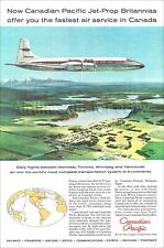 1959 CANADIAN PACIFIC Airlines BRISTOL BRITANNIA Jet-Prop ad airways advert picture