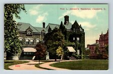 Cleveland OH, Johnson Residence, Mansion, Street View, Ohio Vintage Postcard picture