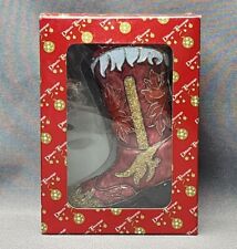 Dillard's Trimmings Cloisonne Western Cowboy Boot Bandana Christmas Ornament 5