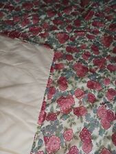 Vintage Barclay Floral Comforter Blanket Cozy Quilt Look Light Lined 76