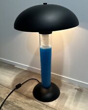 Vintage Flo Motion Lamp Blue Mushroom Shaped Pearlescent Liquid Black Base picture