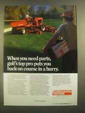 1988 Jacobsen Textron Mower Parts Ad - Puts You Back on Course in a Hurry picture