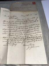 Antique 1908 Carlisle PA Letter from Cumberland County Genealogist Historian picture