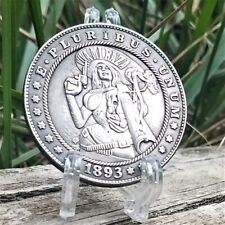 1893 Viva Mi Raza Fantasy Morgan Silver Dollar Coin SF Mint Mark picture