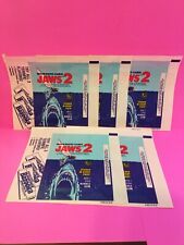 💥 5 Vintage 1978 JAWS II  Wax Pack WRAPPERS  💥 picture