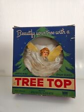 Rare Vintage Tinsel Cotton Spun Glass Angel Hair Christmas Tree Topper Paper picture