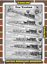 Metal Sign - 1918 Sears Toy Trains- 10x14 inches picture