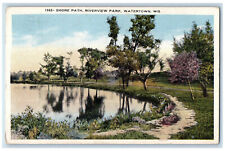 1919 Shore Path, Riverview Park, Watertown Wisconsin WI Antique Postcard picture