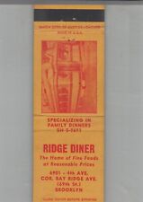 Matchbook Cover - Diner Ridge Diner Brooklyn, NY picture