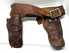 Heiser Tooled Leather #752 Holsters & Belt Gun Rig Cowboy Gear Vintage Antique picture