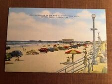 Vintage Linen Postcard of a BUSY AFTERNOON of WORLD FAMOUS DAYTONA BEACH in FL picture