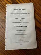 T.I. Wharton Commemoration Speech William Penn Landing 1826 Philadelphia VTG picture