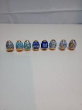 Franklin Mint Sapphire Garden House of Faberge Set Of 8 Eggs Only picture