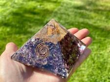 Lot of 5PC Healing Amethyst Orgonite Pyramid Positive Energy Generator Good luck picture