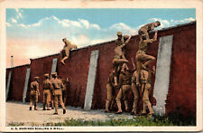 Vtg 1917 US Marines Scaling A Wall WWI Era Postcard picture