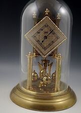 SCHATZ ORIGINAL CLOCK DIAMOND FACE GLASS DOME SEPTEMBER 1954 GERMANY WORKING picture