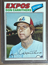 Montreal Expos Star Don Carrithers signed autographed 1977 Topps baseball card picture