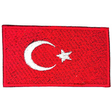 Turkey National Country Flag Jean Jacket Cloth Iron Sew on Embroidered Patch picture