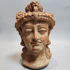 A RARE AND BEAUTIFUL TERRACOTTA GANDHARAN HEAD. picture