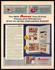 1961 Amana Free-O-Frost Refrigerator Vintage PRINT AD Freezer Kitchen picture