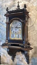 VERY RARE antique England,8 Bell & 5 Coiled,FUSSE MOVMENT Bracket Strikes Clock, picture