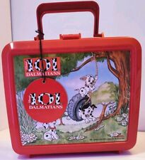 Vintage 1990s Aladdin Disney’s 101 Dalmations Lunch Box Thermos Red Plastic NWT picture
