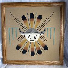 13.5 x 13.5” Navajo SUN sand painting picture