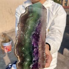4.52lb HUGE Natural beautiful Rainbow Fluorite Crystal Rough stone specimens picture