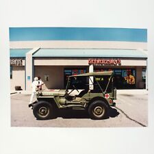 Schlotzky's Deli Army Jeep Photo 1950s Willys MB Military Vehicle Snapshot A3071 picture