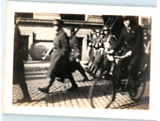 Vintage Photo 1944, US Navy WW2 Soldier pic of, Marching in Europe, 3.5 x 2.5 picture