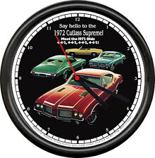 1972 Oldsmobile Cutlass Supreme 442 4 Cars Olds General Motors Sign Wall Clock picture