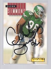 CLYDE SIMMONS AUTOGRAPHED FOOTBALL CARD picture