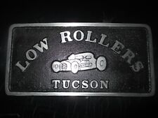 VTG LOW ROLLERS RIDER Car Club Plaque GARAGE ART SPEED SHOP KINGS HOT ROD SO CAL picture