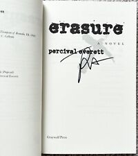 Percival Everett Signed In Person ERASURE Paperback Book - RARE, Authentic picture