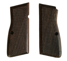 US WWll German Wood Checkered 9MM Grips for Browning Hi-Power High Power picture