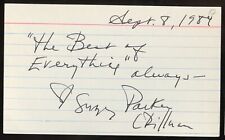 Suzy Parker d2003 signed autograph auto 3x5 Cut American Actress and Model picture
