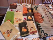 12 Piece HARVEST Decor-Hand Towels and Couch Throw, NWOT, Kohl's picture