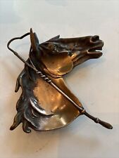 St. Louis Car Co.  Majestic Bronze Cast Iron Equine Horse Figural Ashtray 1940s picture