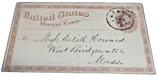1873 JACKSONVILLE PENSACOLA & MOBILE RAILROAD RPO HANDLED POST CARD picture