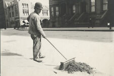 Old 4X6 Photo, 1890's Street sweeper. New York City Streets Scene 79772 picture