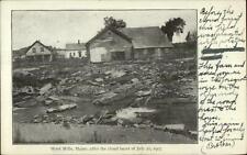 West Mills ME Cloud Burst Torbado Damage 1907 Weather Postcard picture