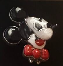 Best Zuni Veronica Poblano Nastacio Exquisite Inlay Mickey Mouse Disney Ring 7+ picture