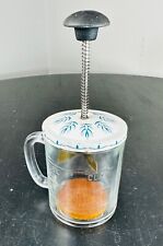 Vintage Androck Blue Nut Chopper 1 Cup  Vintage Mid Century--RARE Lid Pattern picture