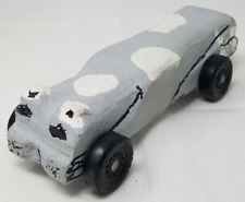 Pinewood Derby Car 1975 Boy Scouts Handmade Painted Original Wheels Gray Silver picture