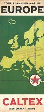 1963 CALTEX Youth Hostels Road Map EUROPE Germany Denmark United Kingdom France picture