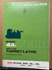 Hitachi Seiki Co Catalog ~ 4AII Turret Lathe Machine Tool Brochure picture